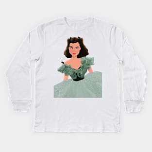 Scarlett O'Hara - Gone with the Wind Fanart Kids Long Sleeve T-Shirt